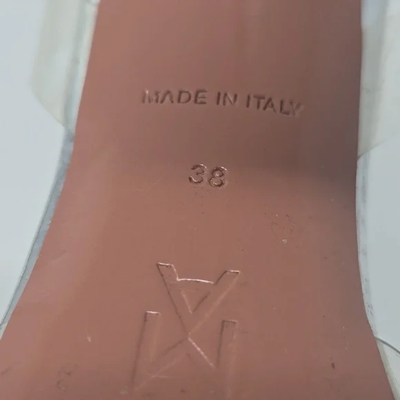 Amina Muaddi PVC Transparent Begum Glass Slingback Heels - Picture 10 of 10